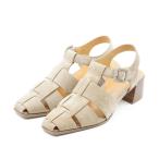 アポム グルカサンダル 45 ベージュスエード 革 靴 レディース レザー チャンキーヒール 疲れにくい 低反発 インソール APOM 270