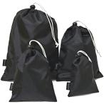 収納袋 巾着袋 小物入れ ポーチ 撥水加工 アウトドア 装備品 小物 収納 (4サイズセット)