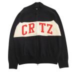  хорошая вещь 24aw Corteizko- Tey zCRTZ Knit Zip Up вязаный Zip выше жакет блузон Logo driver's L темно-синий мужской б/у одежда б/у 