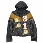 не использовался DOLCE&amp;GABBANA Dolce and Gabbana Ram кожаный жакет блузон кожаная куртка f-ti rose 46 черный мужской б/у одежда б/у 