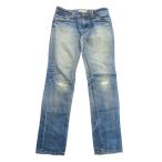  хорошая вещь LOWRYS FARM Lowrys Farm Denim джинсы брюки ji- хлеб конический повреждение обработка синий оттенок голубого женский б/у одежда б/у 