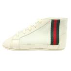  прекрасный товар GUCCI Gucci First обувь спортивные туфли обувь Sherry линия 183505 размер 19 примерно 11cm белый белый Kids б/у одежда б/у 
