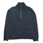  прекрасный товар KANEMASA PHIL.kanemasa Phil 36G SUPER FINE GAUGE HALF ZIP PULLOVER половина Zip жакет черный L мужской б/у одежда б/у 