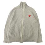  хорошая вещь PLAY COMME des GARCONS Play Comme des Garcons тренировочный жакет блузон Heart Logo вышивка принт XL серый мужской б/у одежда б/у 