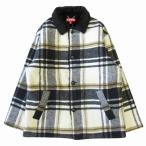  не использовался Supreme Supreme 25AW Play do машина пальто жакет блузон проверка обратная сторона боа Logo вышивка XL крем мужской б/у одежда б/у 