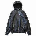  не использовался DSQUARED2 Dsquared 24SS искусственная кожа тренировочный переключатель жакет Parker боковой линия Logo 48 черный мужской б/у одежда б/у 