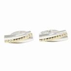  как новый TIFFANY&amp;Co. Tiffany новый товар с отделкой SV925/18KYG комбинированный кручение трос запонки Vintage мужской б/у одежда б/у 