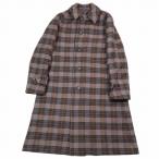  хорошая вещь UNITED ARROWS United Arrows UASB W/FACE O/CHK BAL bar цвет пальто on пятно проверка длинный внешний S светло-коричневый тон мужской б/у одежда б/у 