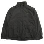  прекрасный товар FRED PERRY Fred Perry patch карман нейлон спорт жакет J8548 блузон L чёрный черный мужской б/у одежда б/у 