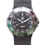 未使用 SOPHNET. ソフネット Luminox 3001 腕時計 ミリタリーウォッチ ダイバー ラバーバンド クォーツ 2025年 黒 ブラック グリーン メンズ 古着 中古