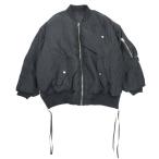 美品 MAISON SPECIAL メゾンスペシャル 24aw Reversible MA-1 ジャガード ボンバージャケット 4WAY ベスト F 黒 ブラック レディース 古着 中古