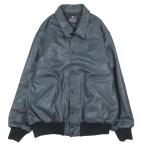  как новый GAME SPORTSWEAR игра спорт одежда кожа балка City жакет ребра телячья кожа блузон XL черный мужской б/у одежда б/у 