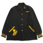 MAPLE Maple клен 70's жакет блузон пчела Be пчела нашивка Vintage куртка чёрный черный мужской б/у одежда б/у 