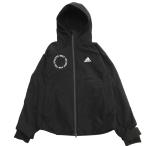  прекрасный товар adidas Adidas bon dead 3 слой флис полный Zip с капюшоном . грузовик верх жакет блузон Parker M чёрный черный мужской б/у одежда б/у 