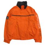 NAUTICA Nautica нейлон жакет блузон место хранения капот Parker Logo M orange мужской б/у одежда б/у 
