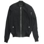  прекрасный товар Rick Owens Rick Owens 17SS Bomber MA-1 "куртка пилота" блузон Zip выше размер 48 чёрный черный мужской б/у одежда б/у 