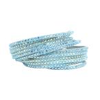  прекрасный товар SWAROVSKI Swarovski стразы короткое колье браслет 2 -слойный наматывать аксессуары ювелирные изделия голубой женский б/у одежда б/у 