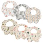 ショッピングスタイ GoUseGo スタイ よだれかけ ベビー 女の子 6枚セット 花びら 6重ガーゼ地 赤ちゃん お食事スタイ 1歳 2歳 3歳 柔らかい 綿 コ