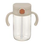 ショッピングストロー リッチェル 漏れない 洗いやすい おでかけストローマグ ベージュ 320ml 7カ月から 手前にくるストローで最後まで飲み切りできる