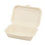 ショッピングランチボックス ECO&BASIC ランチボックス 使い捨て 600ml 50枚入 使い捨て弁当箱 レンジ対応 テイクアウト バガス 丈夫で染みにくい 環境にや