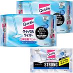 まとめ買いクイックルワイパー立体吸着ウエットシート 香りが残らないタイプ ３２枚×２個 ストロング１枚シート付