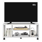 DEVAISE ТВ-тумба телевизор панель низкий шкафчик tv шт. с роликами .tv панель перемещение удобный 40 дюймовый до соответствует угол ширина 90cm темно синий 