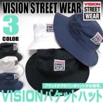 VISION STREET WEAR ヴィジョンストリートウェア ブランドタグがポイント。３色展開。男女兼用。バケットハット。VISION-302