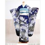 振袖レンタル 結婚式 成人式 fb1146 結納 卒業式 振り袖 古典 レトロ モダン furisode 着物レンタル 人気 かわいい 上品な紺地に慶びの絢爛華