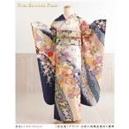 ショッピングレンタル 桂由美 振袖レンタル 結婚式 成人式 fb1348 結納 卒業式 春の成人式 振り袖 古典 レトロ 着物レンタル 人気 豪華 高級 プレミアム 白紺に絢爛金麗彩り慶華