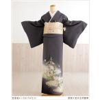 色留袖 レンタル it099 結婚式 着物レンタル 母親 正絹 食事会 叙勲 留袖 色留め袖 表彰式 親族 五つ紋 姉 式典 人気 京友禅 黒紫に流水吉祥慶華