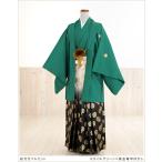  церемония окончания hakama в аренду мужчина mo063-4 перо тканый hakama в аренду ( стиль зеленый × чёрный золотой черепаха . bokashi )/. имеется полный комплект популярный мужской свадьба Event 