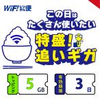 特盛追いギガ 5GB WiFiレンタル便 容量追加パック ポケットWiFi 国内専用 高速通信 旅行 出張 帰省 イベント 短期 長期 契約不要