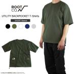 ROOT CO. ルートコー PLAY UTILITY BACK POCKET T-Shirts 半袖 Tシャツ Tee バックポケット タウンユース 機能性 綿100 USAコットン