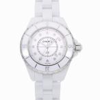 [新品]シャネル J12 ホワイトセラミック 33MM 12Pダイヤモンド H1628 メンズ 送料 ...