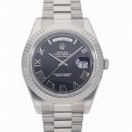 [中古]ロレックス デイデイト II ブラック 218239 G番 メンズ 送料無料 腕時計