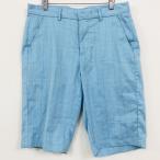 ★SALE70%OFF★ASHWORTH アシュワース ハーフパンツ ライトブルー チェック柄 ストレッチ メンズ 85[L] ゴルフウェア