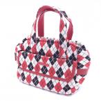 Yahoo! Yahoo!ショッピング(ヤフー ショッピング)★30％OFF価格★【美品】PEARLY GATES パーリーゲイツ カートバッグ レッド×白×黒 アーガイル柄 総柄  ゴルフ