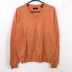 キャロウェイ 長袖セーター オレンジ コットン100％ Vネック シンプル  メンズ M ゴルフウェア Callaway／25%OFF価格