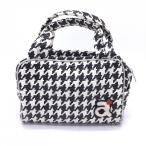 Yahoo! Yahoo!ショッピング(ヤフー ショッピング)archivio アルチビオ カートバッグ 黒×白 千鳥格子柄 総柄 内外ポケット付  レディース  ゴルフウェア