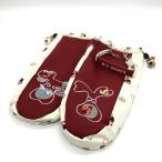 [ очень красивый товар ]M*U SPORTS MU спорт сумка для обуви слоновая кость × красный божьи коровки × стрекоза × собака общий рисунок Golf 