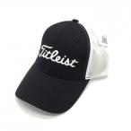 30%OFF価格／TITLEIST タイトリスト メッシュキャップ 黒×白 ロゴ刺しゅう  ONE SIZE FITS ALL ゴルフウェア