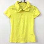  Nike Golf короткий рукав с высоким воротником рубашка желтый половина Zip draw код DRI-FIT женский S Golf одежда NIKE ( прекрасный товар )|SALE цена 