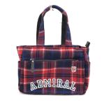 40%OFF価格／Admiral アドミラル カートバッグ レッド×ブルー×黒 チェック ゴルフ