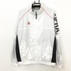 20%OFF価格／le coq sportif ルコック 2WAYジャケット 白×黒 裏メッシュ 袖ロゴ 袖着脱可  メンズ LL ゴルフウェア