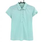 ナイキ 半袖ポロシャツ ライトグリーン系 ボーダー地模様 レディース M ゴルフウェア NIKE／SALE価格