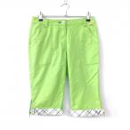  Marie Claire sport половина край длина брюки светло-зеленый часть проверка кромка Zip женский M Golf одежда marie claire