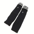 [ прекрасный товар ]*2021 год *Jack Bunny Jack ba колено вязаный гетры чёрный × белый обратная сторона ворсистый женский Golf одежда 