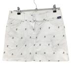  filler Golf вельвет юбка белый × светло-серый .... общий рисунок стрейч женский L Golf одежда FILA GOLF