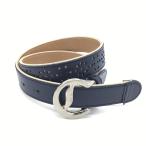 Callaway Callaway ремень темно-синий цветочный принт перфорирование серебряный Logo пряжка женский Golf одежда 