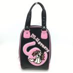 ( прекрасный товар )M*U SPORTS MU спорт сумка для обуви чёрный × розовый кожзаменитель Golf 